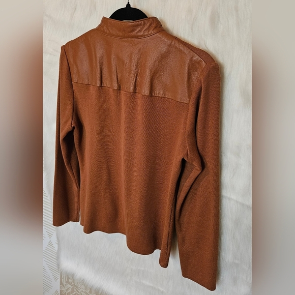 Nygard *Rare* Yellowstone Style Leather & Knit Sweater/Jacket - Picture 4 of 9